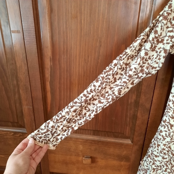 Tularosa Revolve Alicia Mini Dress Priya Camel Floral long sleeve dress size XS - Picture 8 of 16